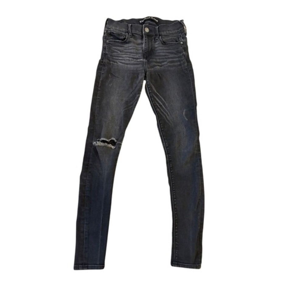 Express Black Ripped Skinny Jeans Women's Size 2‎